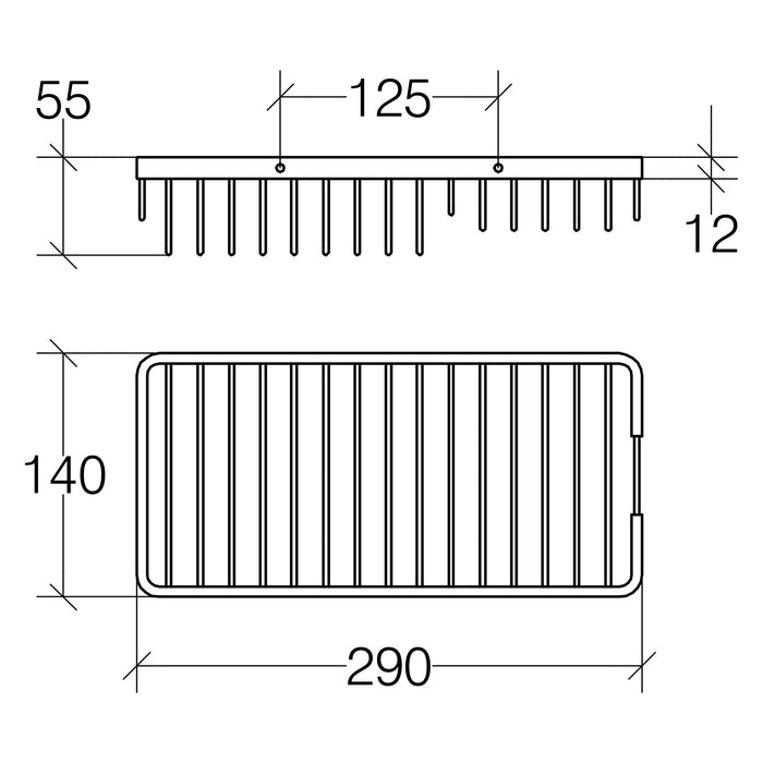 Lineabeta - Portaoggetti da doccia L.29 cm in acciaio lucido