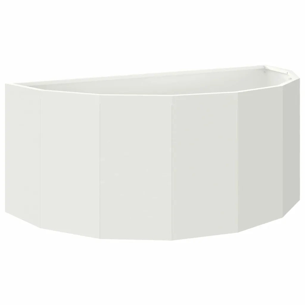 Fioriera-Vaso-Contenitore per Piante Bianco 90 x 45 x 35 cm Acciaio