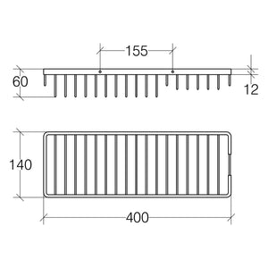 Lineabeta - Portaoggetti da doccia L.40 cm in acciaio lucido
