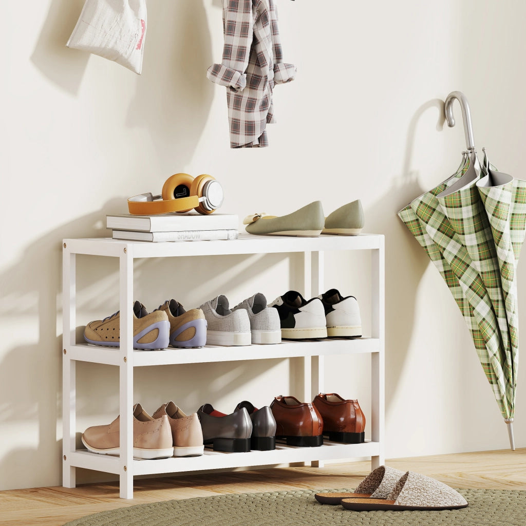 Libreria a 3 livelli in bamb¨´ ¨C Zephmum ¨C Bianco