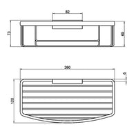 Lineabeta - Portaoggetti doccia rettangolare sganciabile L.26 cm in acciaio lucido