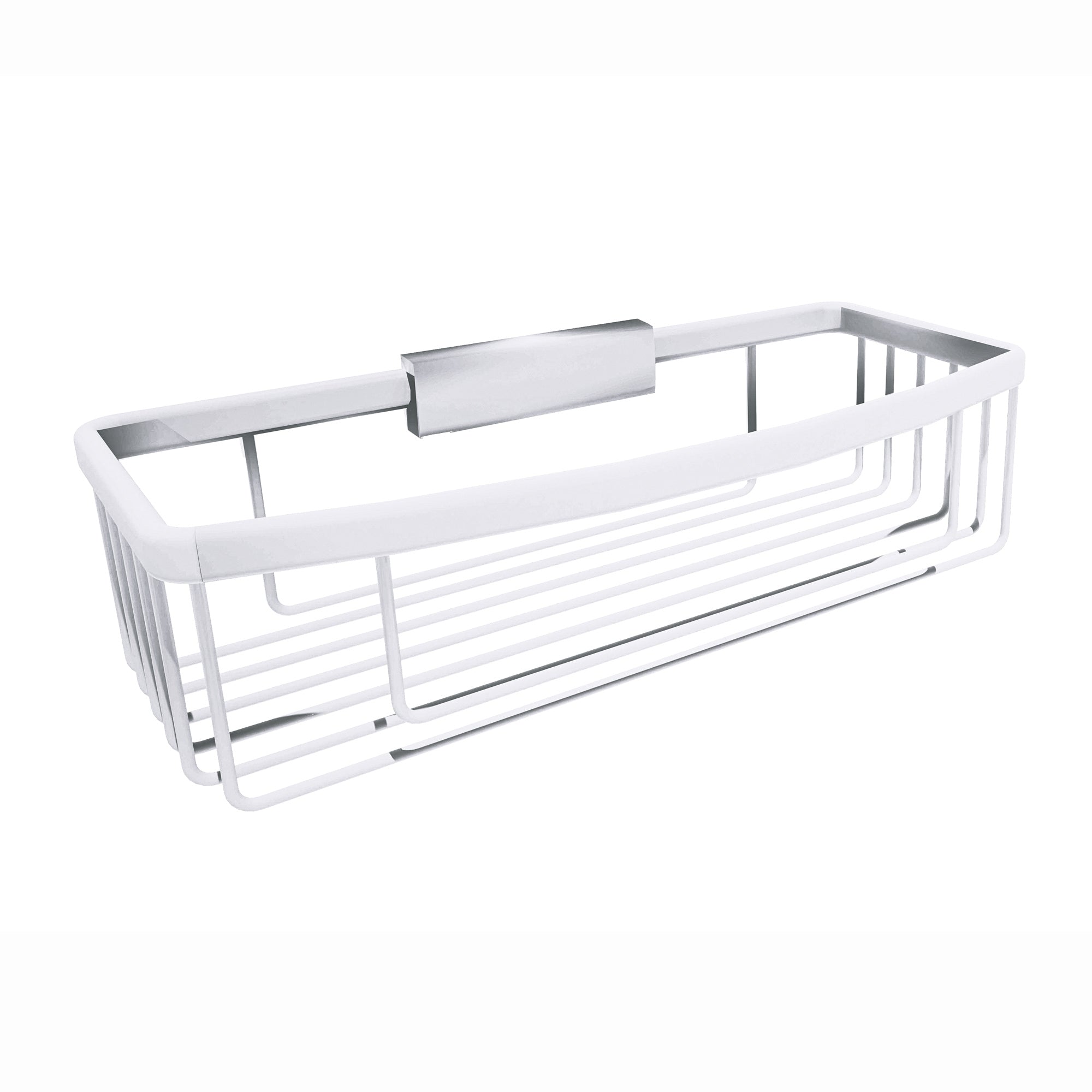 Lineabeta - Portaoggetti doccia rettangolare sganciabile L.26 cm in acciaio lucido