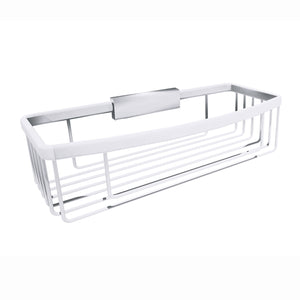 Lineabeta - Portaoggetti doccia rettangolare sganciabile L.26 cm in acciaio lucido