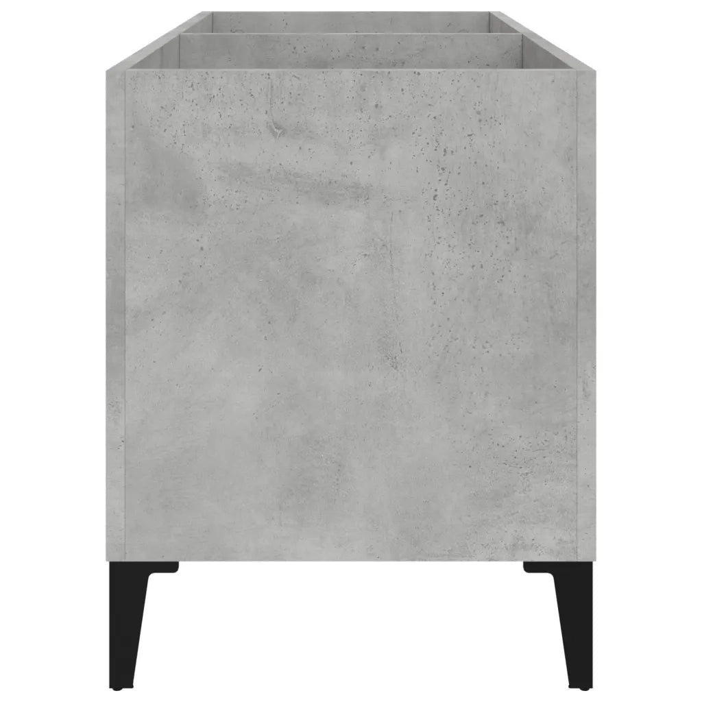 Mobile portadischi classico e multifunzionale per soggiorno/ufficio 74,5 x 38 x 48 cm legno composito grigio cemento 02_0049211