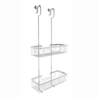 Lineabeta - Cestino portaoggetti doccia doppio appendibile acciaio lucido