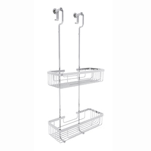 Lineabeta - Cestino portaoggetti doccia doppio appendibile acciaio lucido