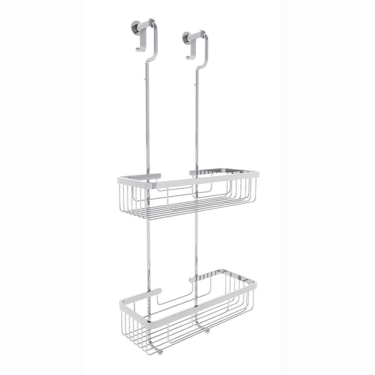 Lineabeta - Cestino portaoggetti doccia doppio appendibile acciaio lucido