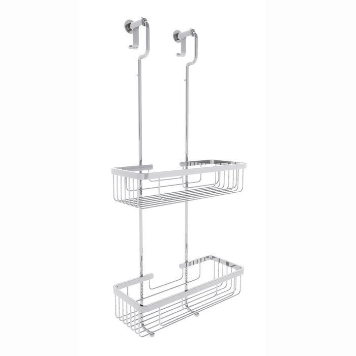 Lineabeta - Cestino portaoggetti doccia doppio appendibile acciaio lucido
