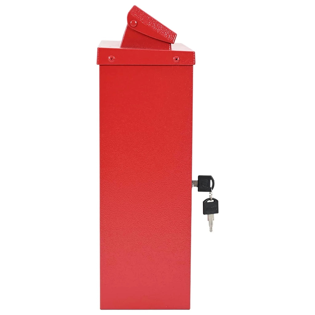 Cassetta Postale da Muro con porta Rosso 29 x 13 x 41 cm 42023498