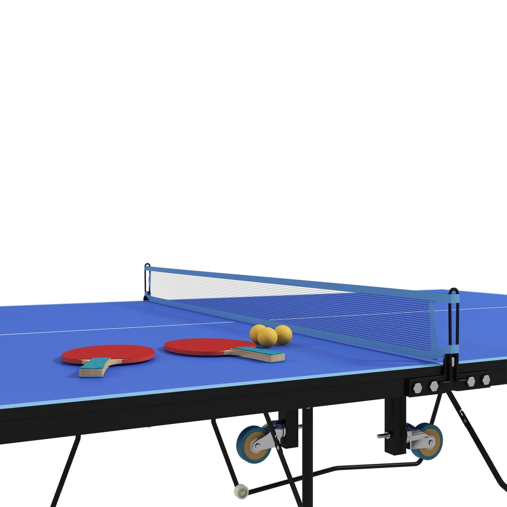 Tavolo da ping pong pieghevole ¨C zephmum ¨C blu, MDF, acciaio, 274x152.5x76 cm