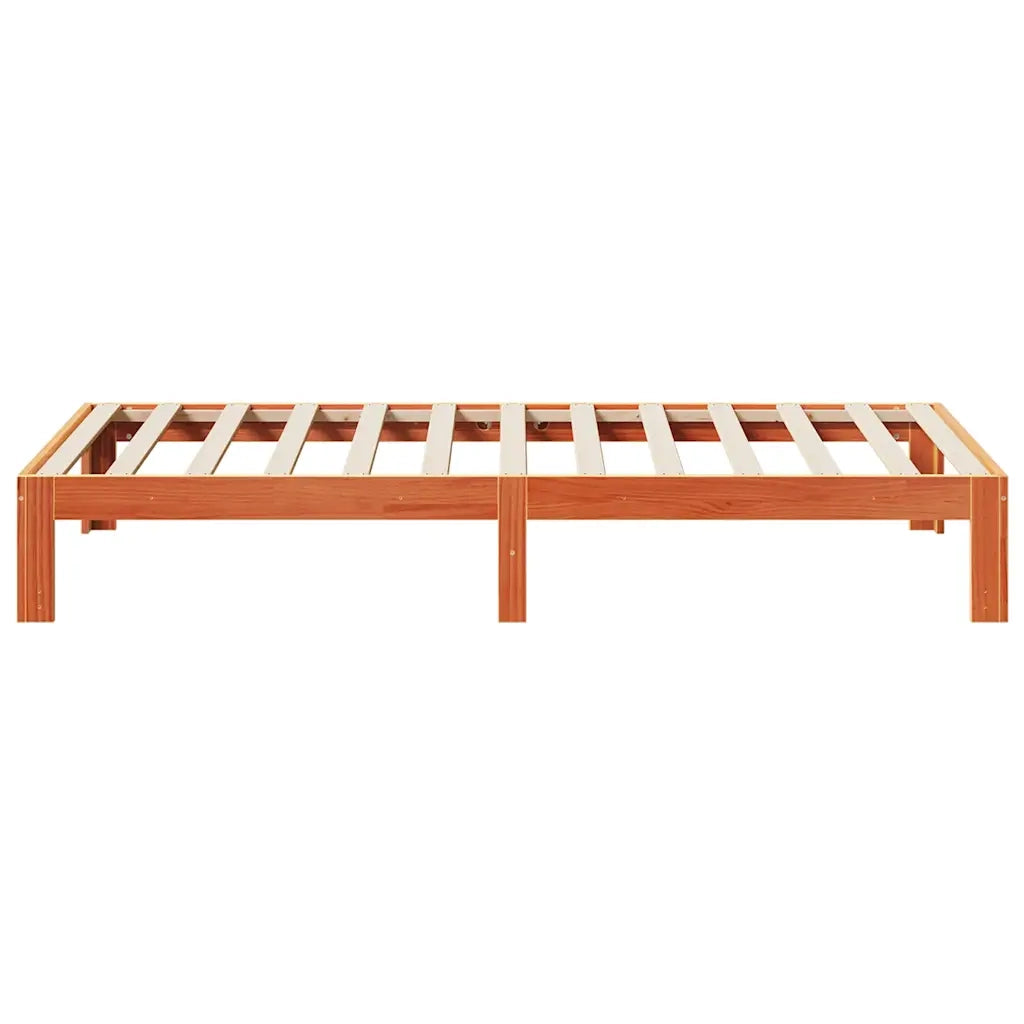 Letto senza Materasso Marrone Cera 80x200 cm Legno di Pino 859216