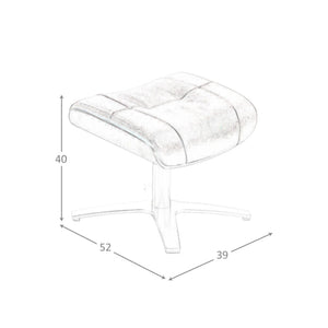 Pouf in pelle marrone cioccolato