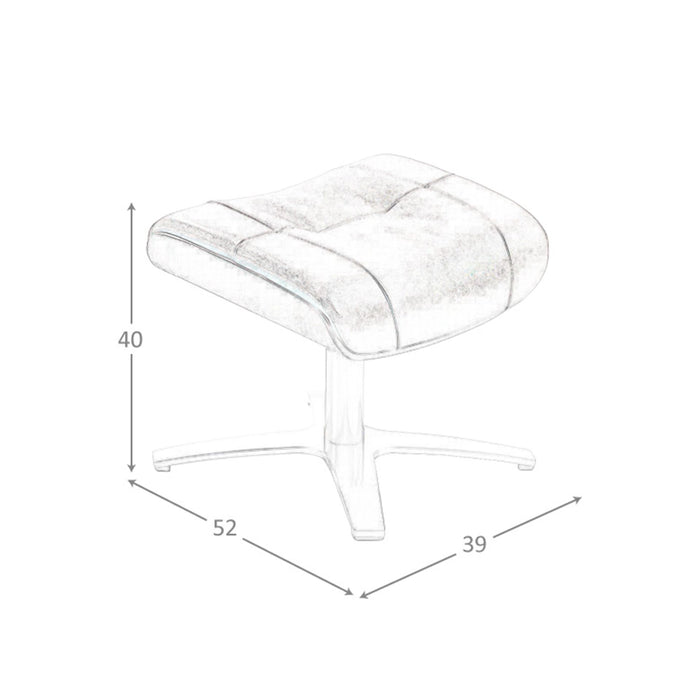 Pouf in pelle marrone cioccolato