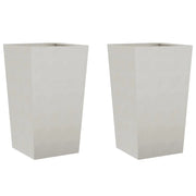 2 pz Fioriere | Cassetta per fiori | Vaso da Giardino 45x45x75 cm in Acciaio Inox