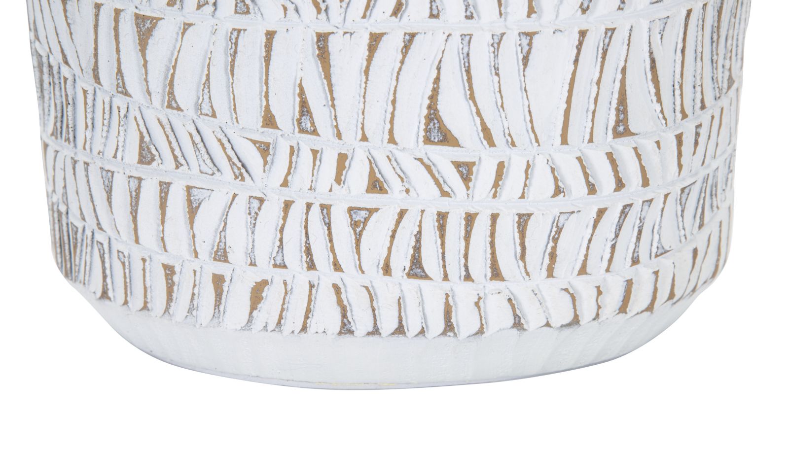 Vaso Nairobi Oval 19x50x12 cm in Poliresina Bianco