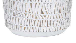 Vaso Nairobi Oval 19x50x12 cm in Poliresina Bianco