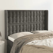 Testiera ad Orecchio-Testata con Orecchie GrigioScuro 147x16x118/128cm in Velluto 494809