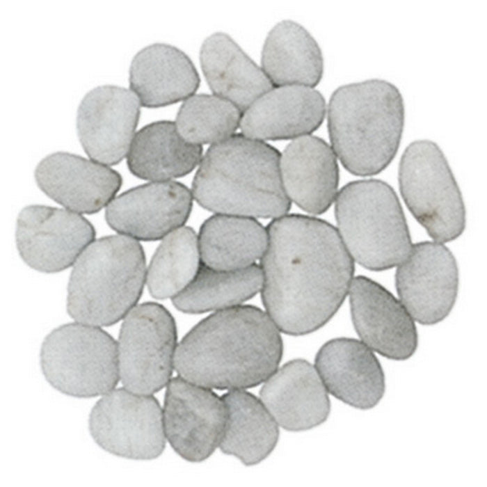 ciottoli levigati bianco carrara kg 20 cod:ferx.500478