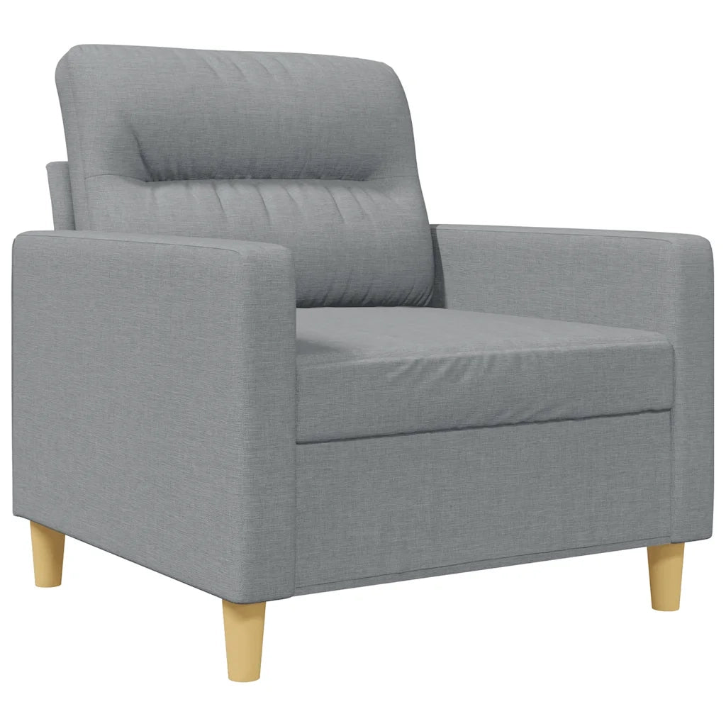 Poltrona-Divano Sedia Grigio Chiaro 60 cm in Tessuto 748359