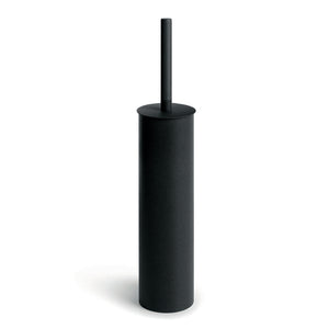 Lineabeta - Portascopino da muro/appoggio tondo in acciaio nero opaco