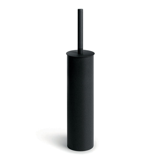 Lineabeta - Portascopino da muro/appoggio tondo in acciaio nero opaco