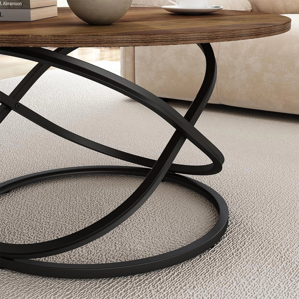 Tavolino Calgary, Legno antico/Nero, 79.5 x 62 cm con ampia superficie di lavoro