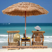 Parasole da giardino con design hawaiano - inclinabile - per giardino e terrazza - altezza regolabile - 155 cm - marrone naturale - 155 x 155 x 194 cm