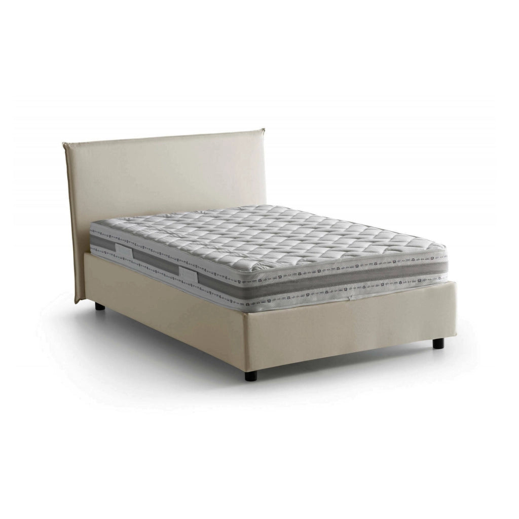 Alush, Letto Piazza e Mezza Materasso Incluso Made in Italy, Beige