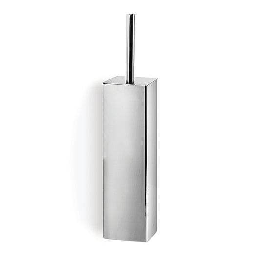 Lineabeta - Portascopino da muro/appoggio quadro in acciaio lucido