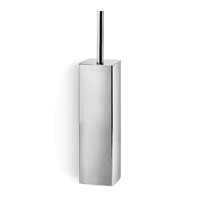 Lineabeta - Portascopino da muro/appoggio quadro in acciaio lucido