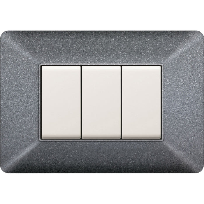 placca easy mod. matix  grigio chiaro 3 posti cod:ferx.500565