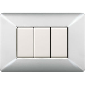 placca easy mod. matix alluminio chiaro 3 posti cod:ferx.500567