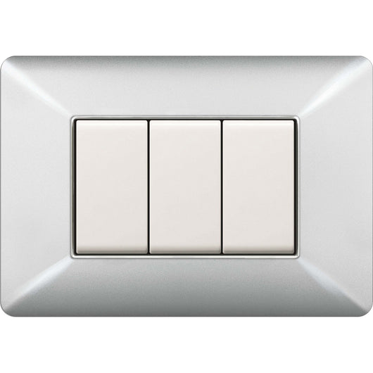 placca easy mod. matix alluminio chiaro 3 posti cod:ferx.500567