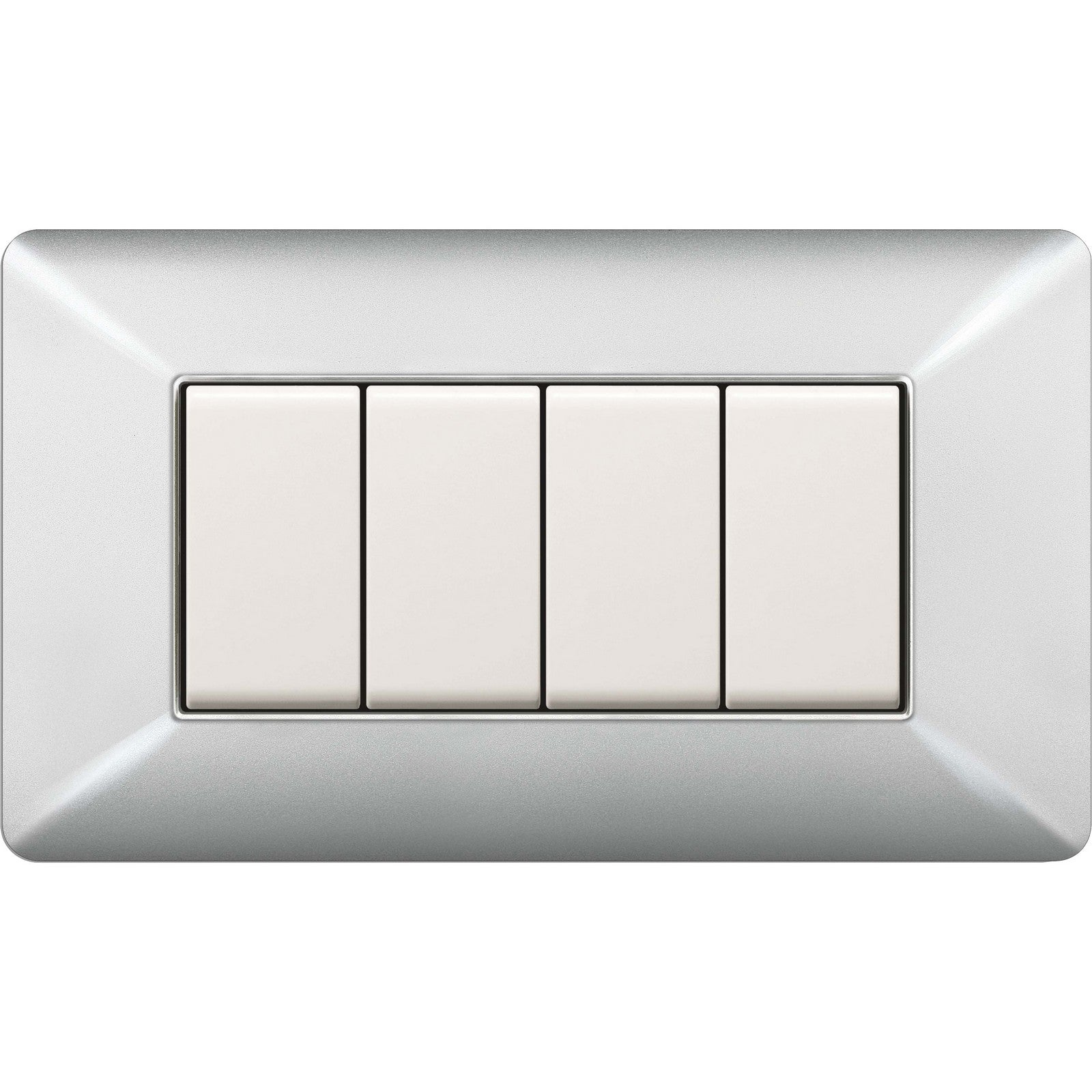 placca easy mod. matix alluminio chiaro 4p cod:ferx.500568