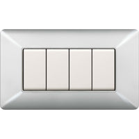 placca easy mod. matix alluminio chiaro 4p cod:ferx.500568