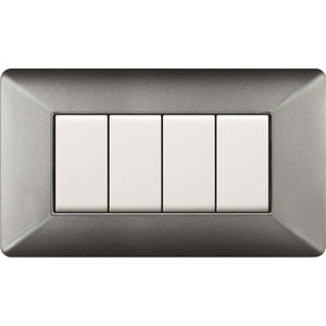 placca easy mod. matix alluminio notte 4p cod:ferx.500570