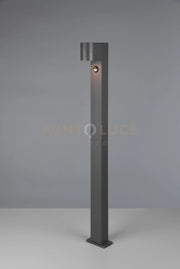 ROYA PALO ALTO DA ESTERNO FUSIONE ALLUMINIO STONDATA ANTRACITE CON SENSORE DI MOVIMENTO IP44 H.100CM 1 LUCE ATTACCO GU10