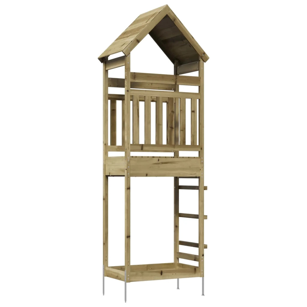 Torre da Gioco per Esterni Naturale Pino impregnato solido 826531