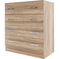 kit cassettiera 4 cassetti 90x80x45 cm rovere barly k021 cod:ferx.500625