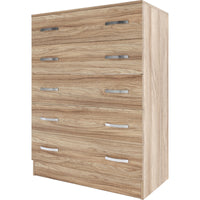 kit cassettiera 5 cassetti 111x80x45 cm rovere barly k021 cod:ferx.500626