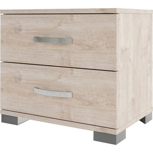 kit comodino 2 cassetti 41x48x36 cm rovere vintage k360 cod:ferx.500629