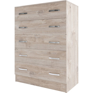 kit cassettiera 5 cassetti 111x80x45 cm rovere vintage k360 cod:ferx.500631