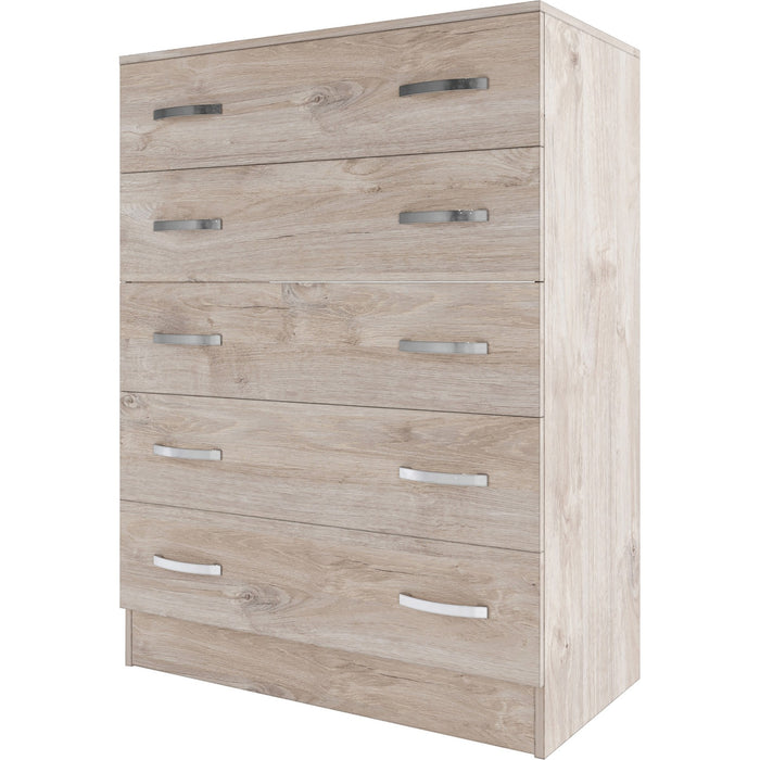 kit cassettiera 5 cassetti 111x80x45 cm rovere vintage k360 cod:ferx.500631