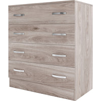 kit cassettiera 4 cassetti 90x80x45 cm rovere grigio k357 cod:ferx.500635