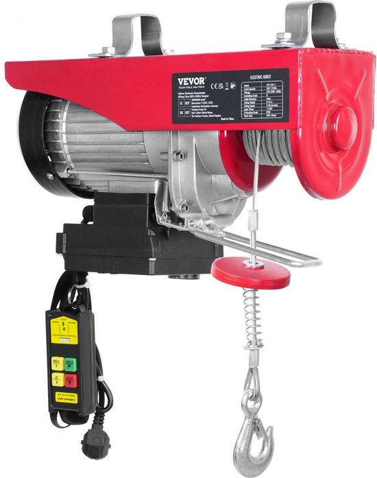 Elevatore a Cavo con Lenzuola Elettriche Peso di Sollevamento 300 kg 600 kg Altezza di Sollevamento 12 m Lenzuola a Cavo Motorizzate Potenza del Motore 1150 W Ruota Motrice in Rame Velocità di Sollevamento 10 m/min