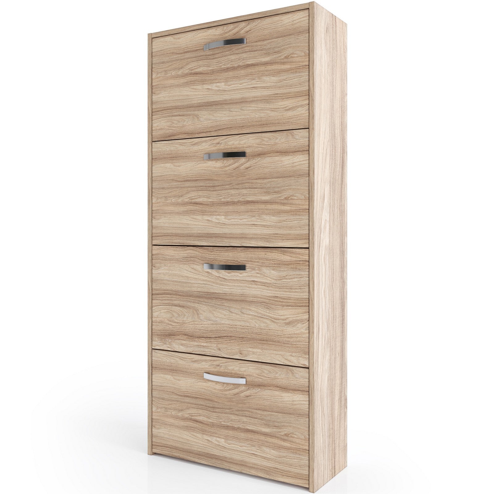 kit scarpiera 4 ante doppia profondita' 60x135x25 cm rovere barly k021 cod:ferx.500654