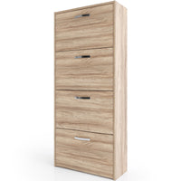 kit scarpiera 4 ante doppia profondita' 60x135x25 cm rovere barly k021 cod:ferx.500654