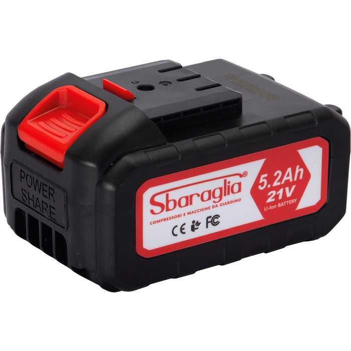 batteria 5.2 ampere per rambo energy e potatore ares cod:ferx.500669