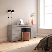 Tavolo da toeletta, 177x35x75cm, Con cassetto, Cassettiera, grigio cemento RF3463