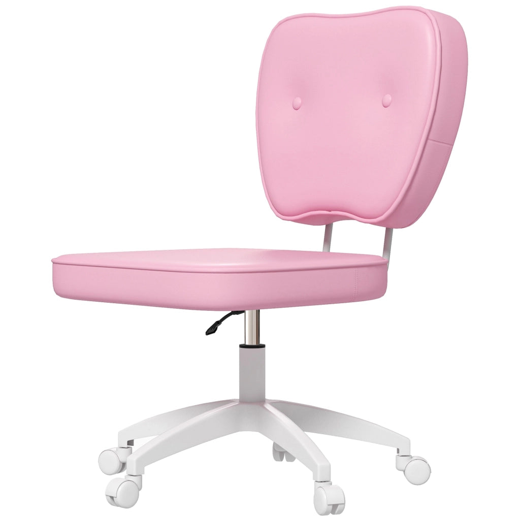 Sedia da ufficio senza braccioli ¨C Zephmum ¨C Rosa 46x59x82-92cm